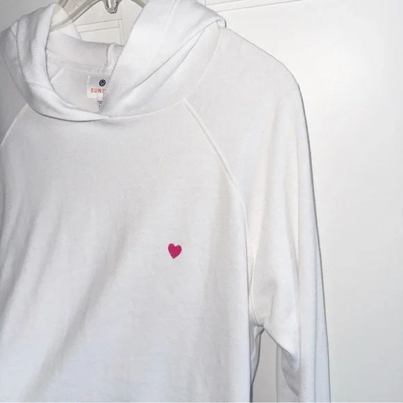 Sundry White Hooded Sweatshirt with Perforated Back Design - Picture 8 of 13